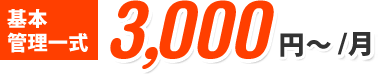 基本管理一式 3,000 円～/月